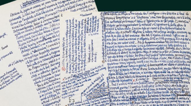 The Wording of Thoughts: Philosophy from the Standpoint of its Manuscripts and Archives