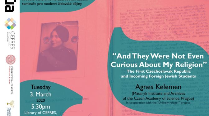 “And they were not even curious about my religion” – The first Czechoslovak Republic and incoming foreign Jewish students